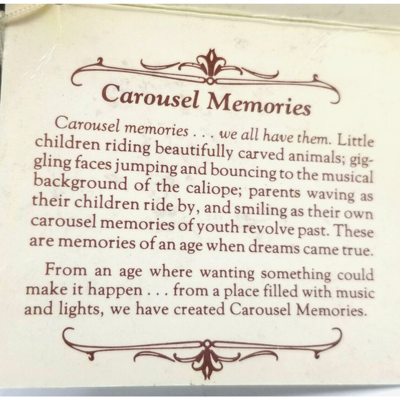 Carousel Memories Music Box Vintage 1987 Plays As Time Goes By Willits Designs - Picture 8 of 12